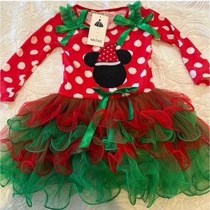 Mickey Mouse Christmas dress size 2T new never worn